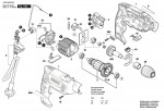 Bosch 3 603 A28 070 PSB 650 RE Percussion Drill 230 V / GB Spare Parts PSB650RE